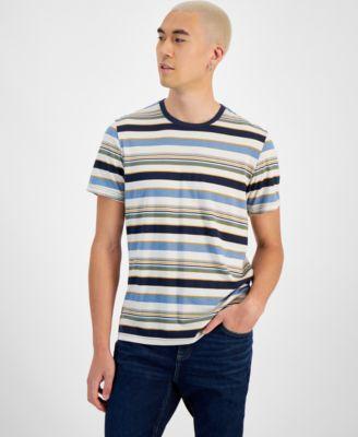 Sun + Stone Mens Striped T-Shirt, Created for Macys Product Image