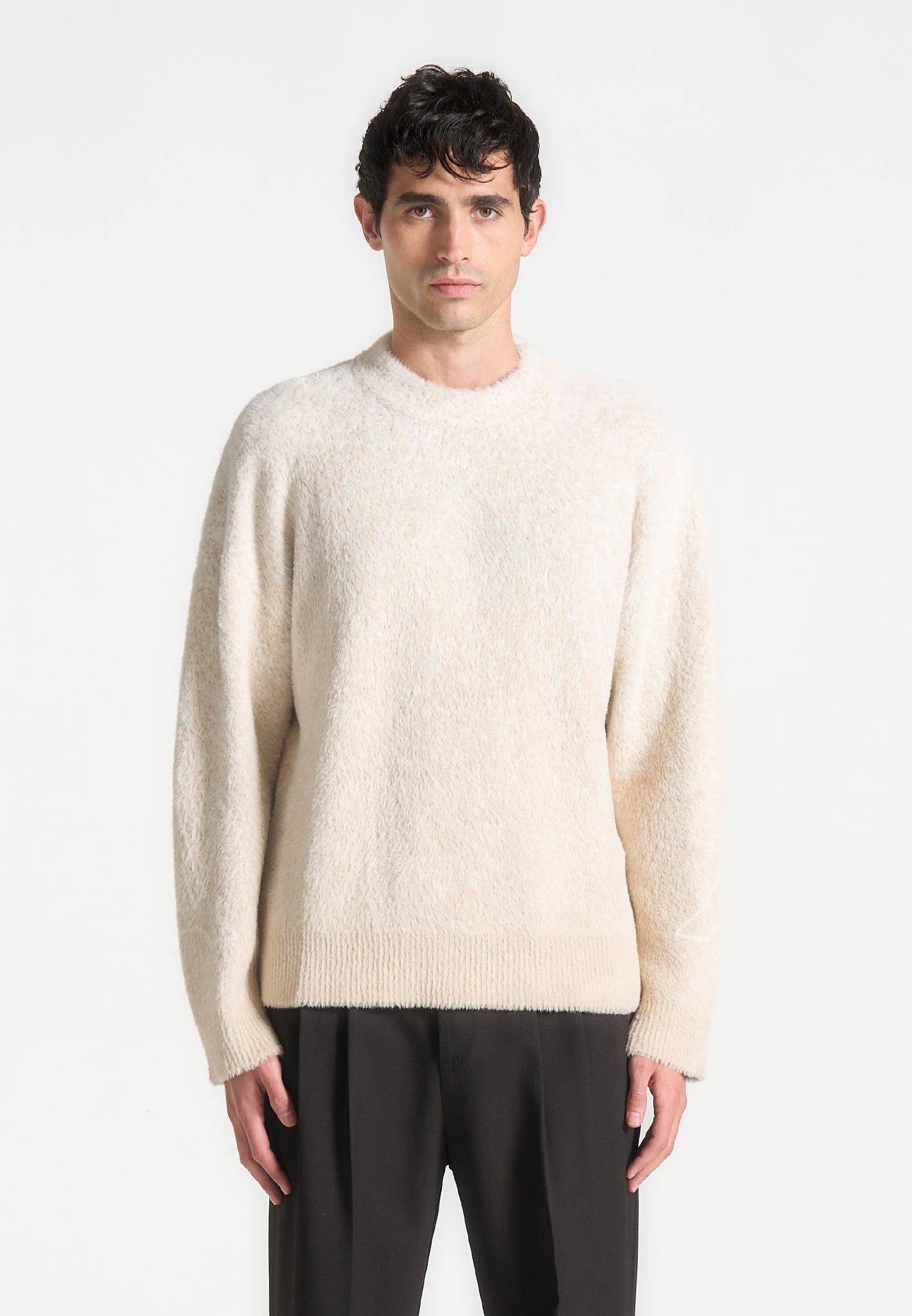Eiffel Ombré Knit Jumper - White/Beige Male Product Image