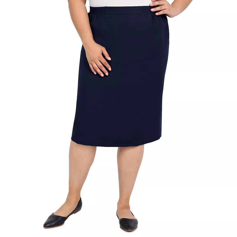 Plus Size Alfred Dunner Classic Fit Skirt, Womens Blue Product Image