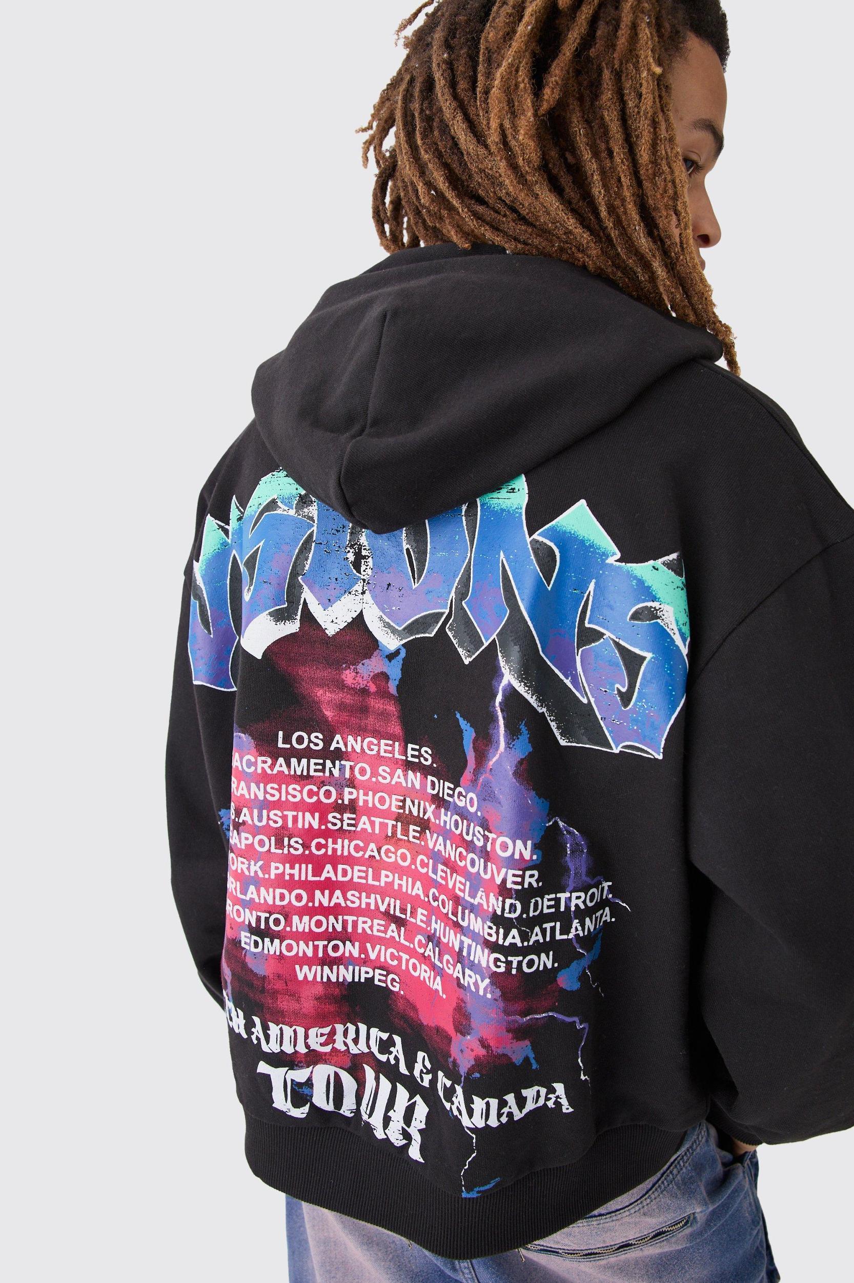 Oversized Boxy Loopback Hoodie | boohooMAN USA Product Image