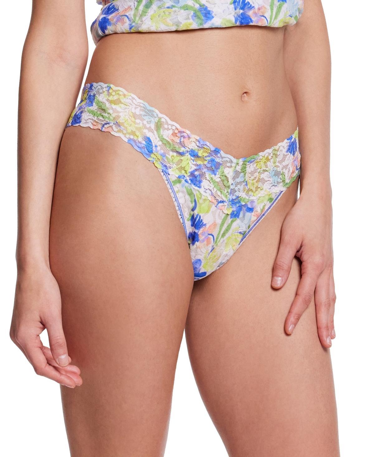 Printed Original-Rise Signature Lace Thong Product Image