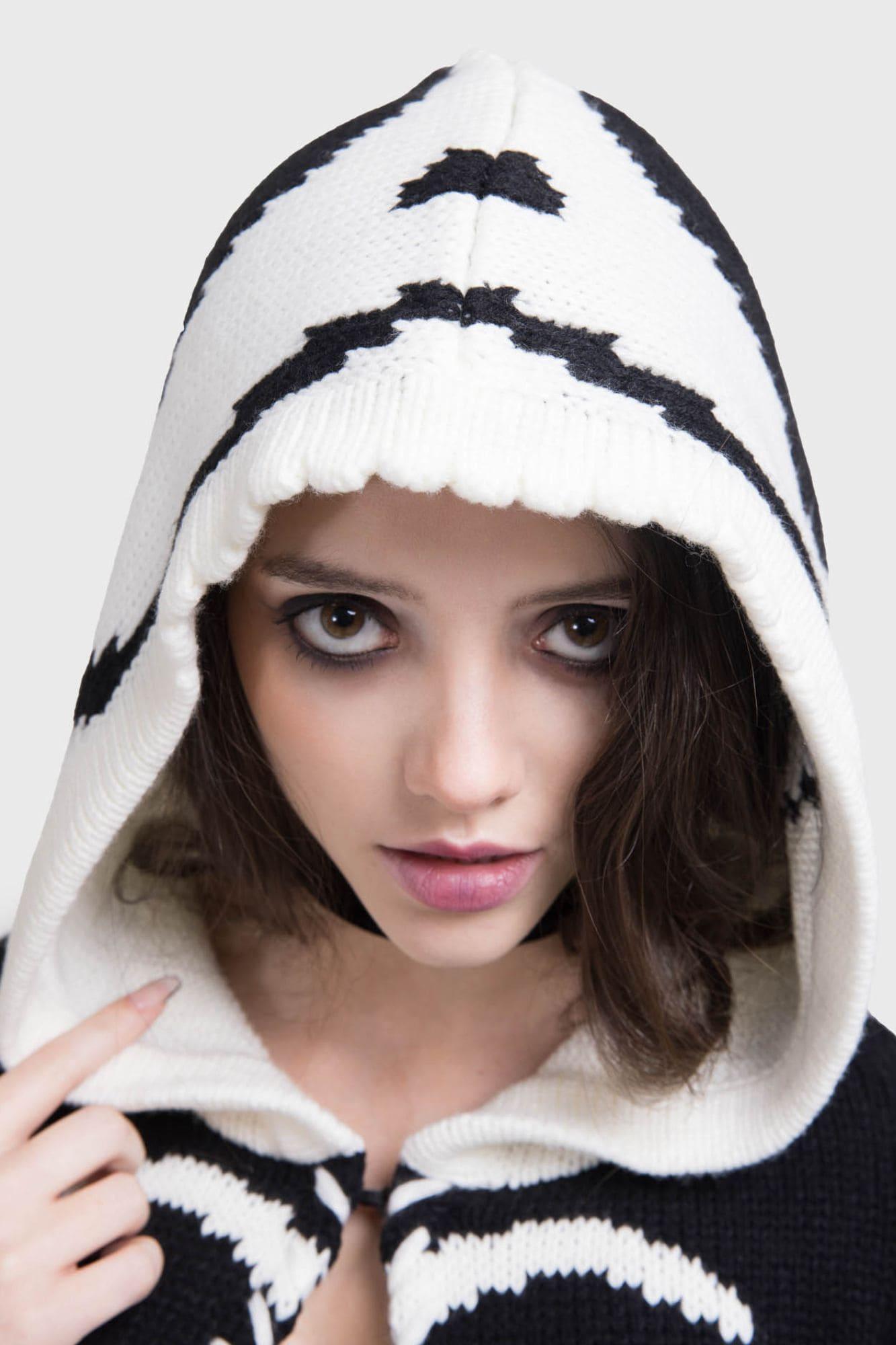 Scraps Hooded Cardigan Female Product Image