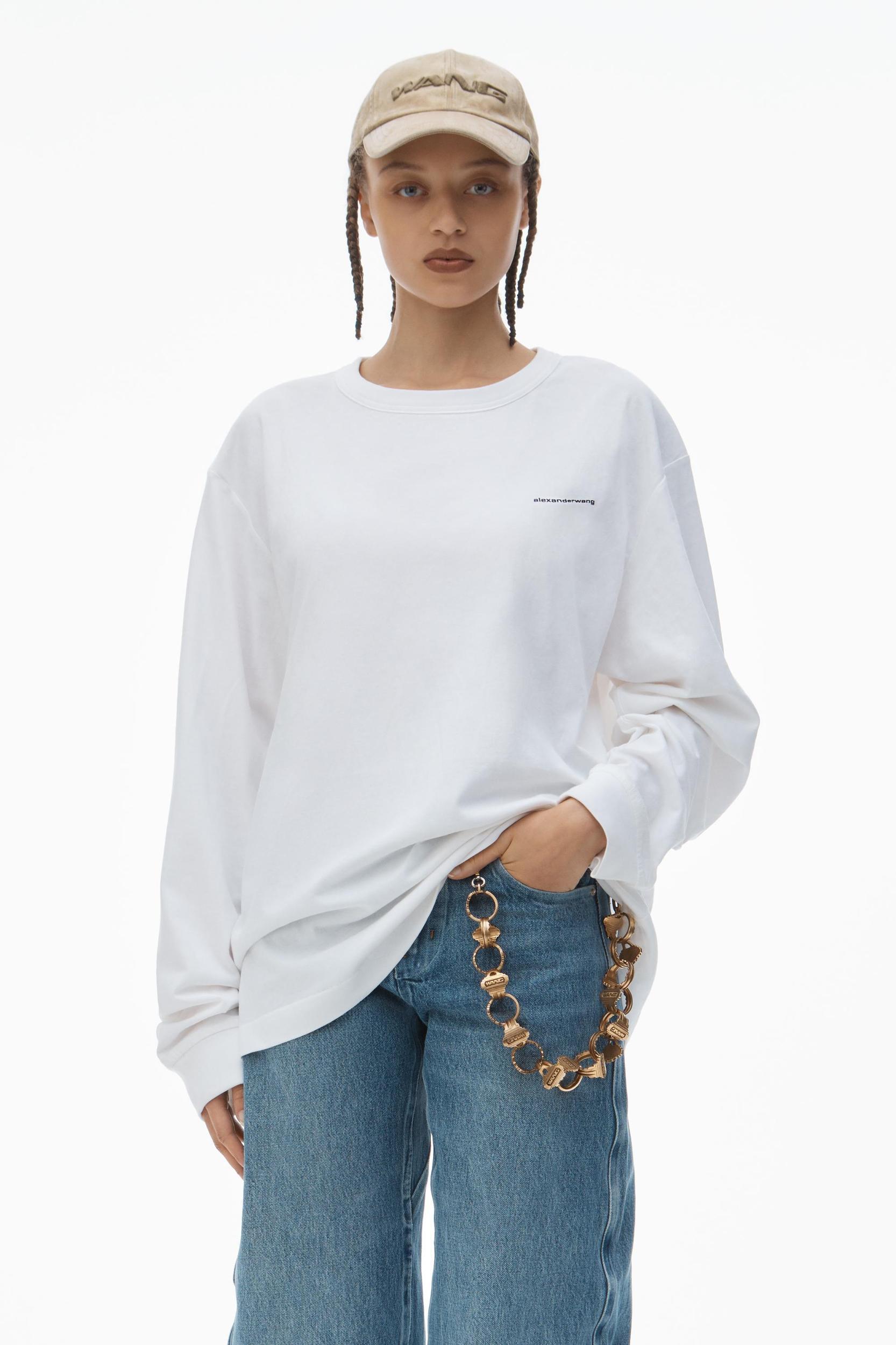 Unisex Long Sleeve Tee In High Twist Jersey Product Image