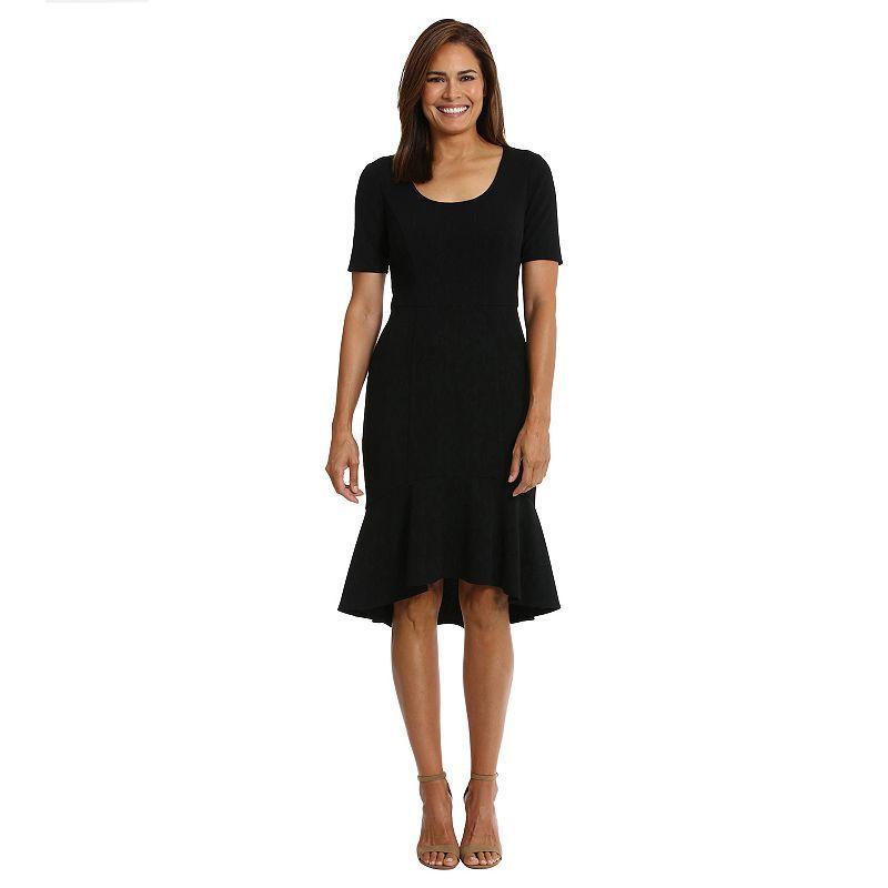 Womens London Times Hi-Low Trumpet Skirt Midi Dress Product Image