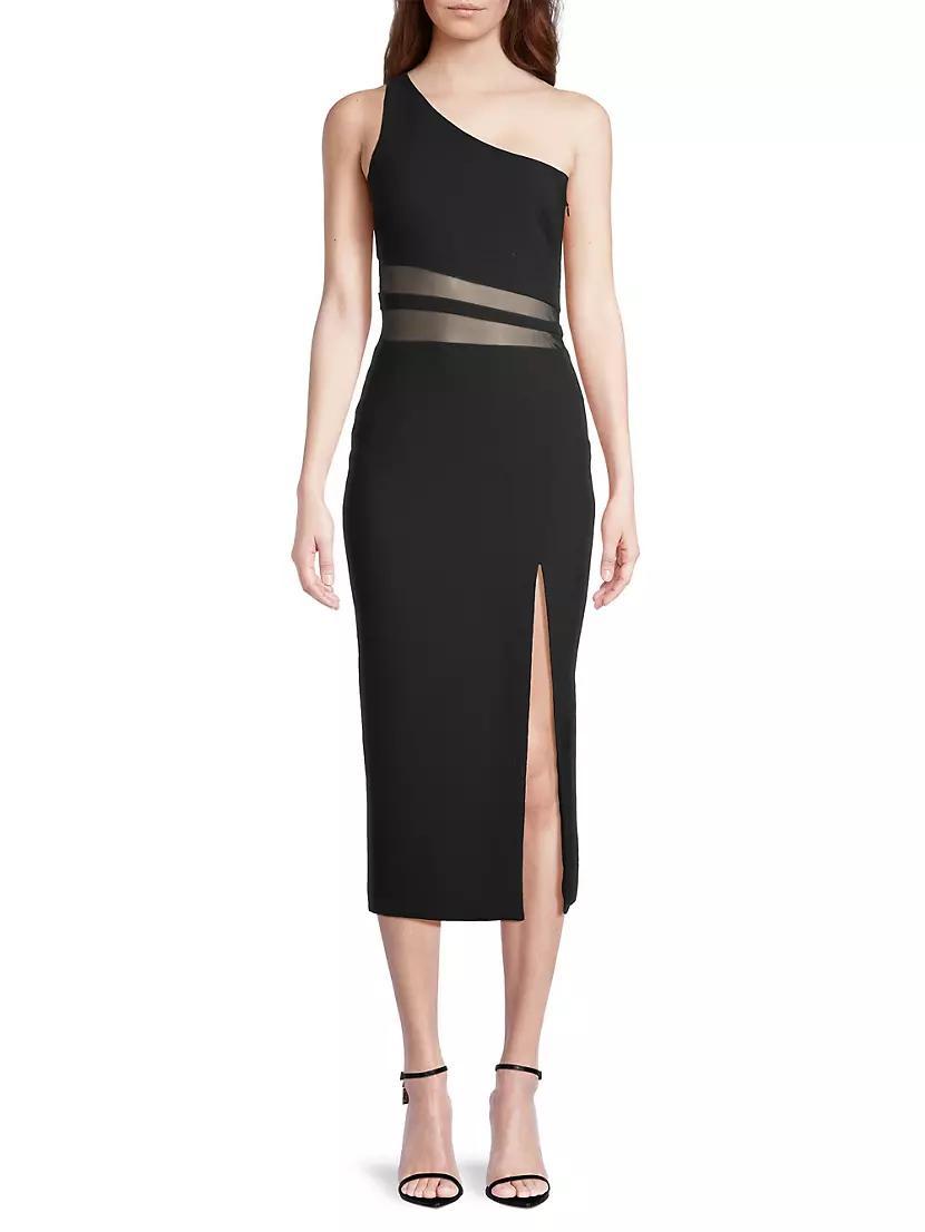 Nolita Mesh One-Shoulder Midi-Dress Product Image