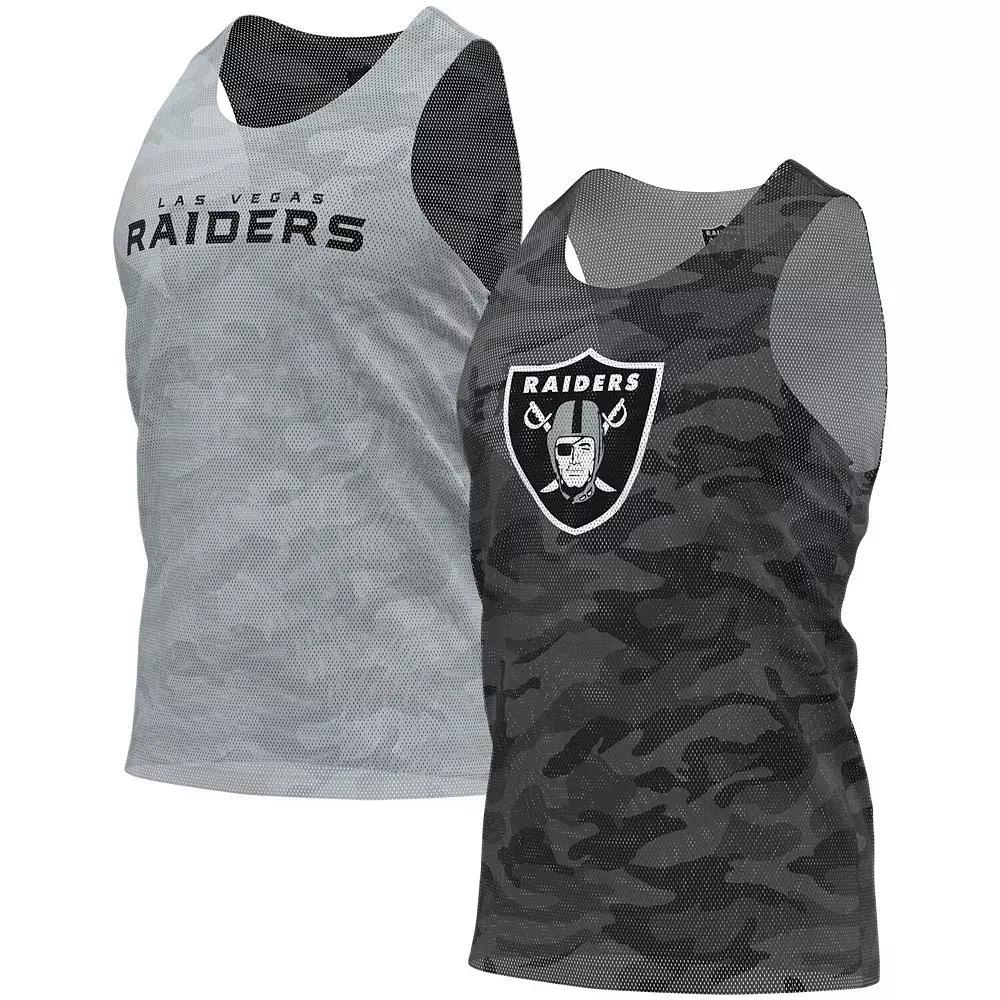 Men's FOCO Black/Gray Las Vegas Raiders Reversible Mesh Tank Top, Size: Small, Lvr Black Product Image