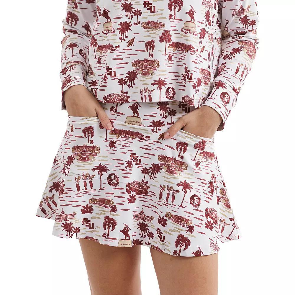 Women's Smith & Quinn White/Garnet Florida State Seminoles Tailgate Collection Molly Skort, Size: XS Product Image