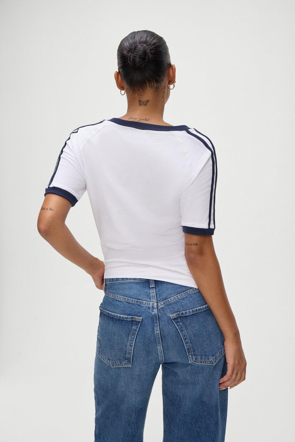 Bodega V Neck Shirt - White Product Image