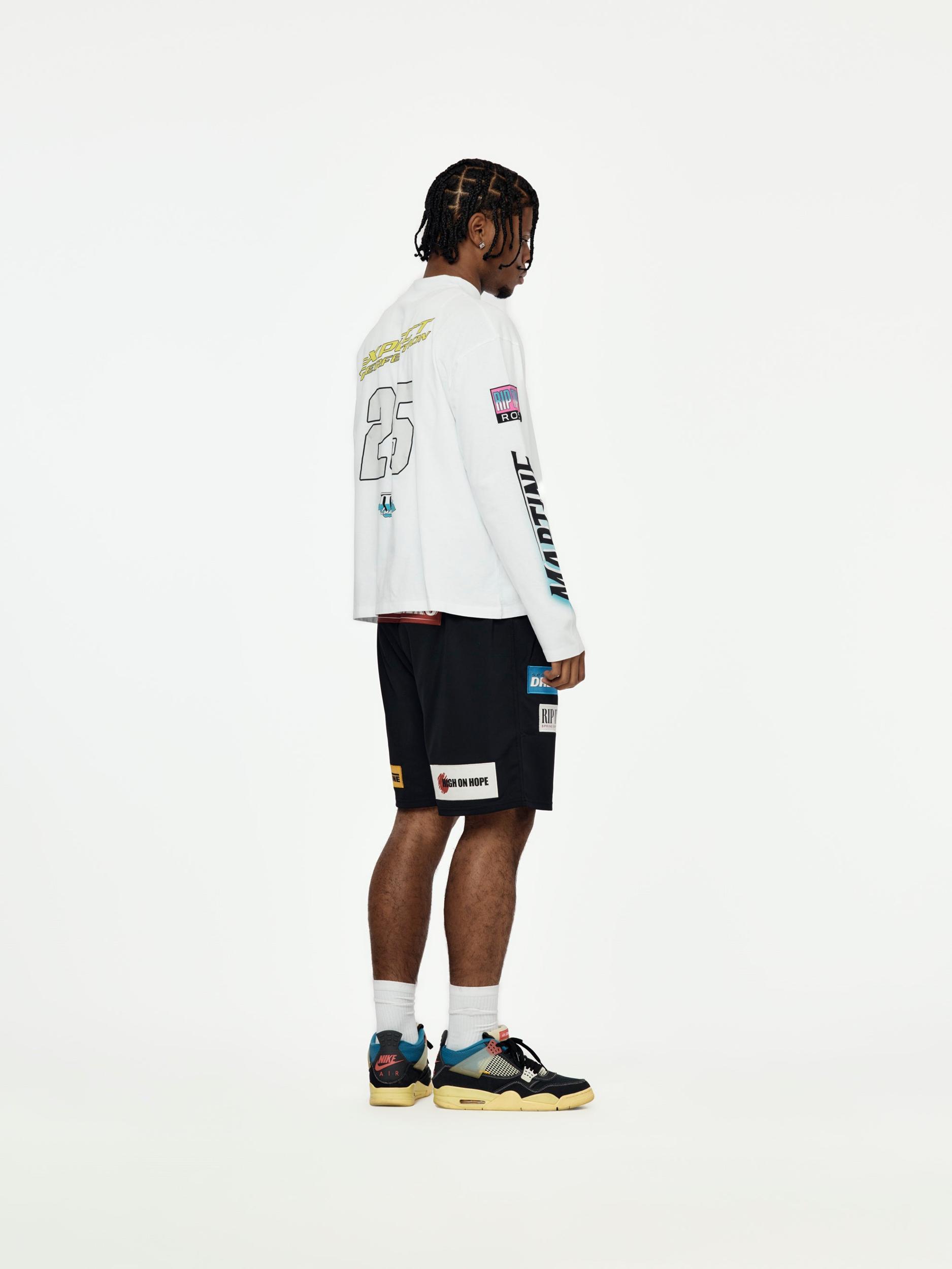 BMX Funnel Neck L/S T-Shirt (White) Product Image