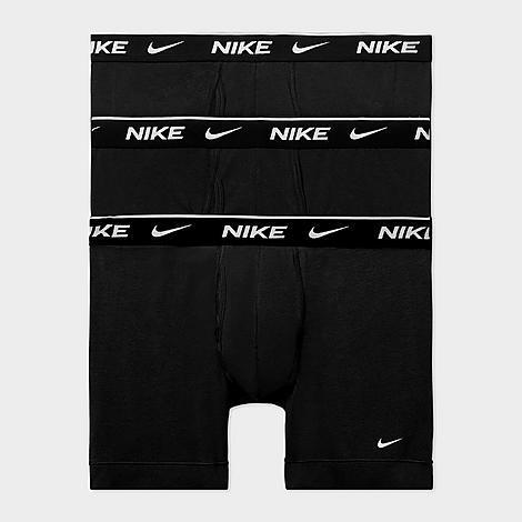 Men's Nike Dri-FIT Essential 3-pack Stretch Boxer Briefs, Size: Large, Black Orange Blue Product Image