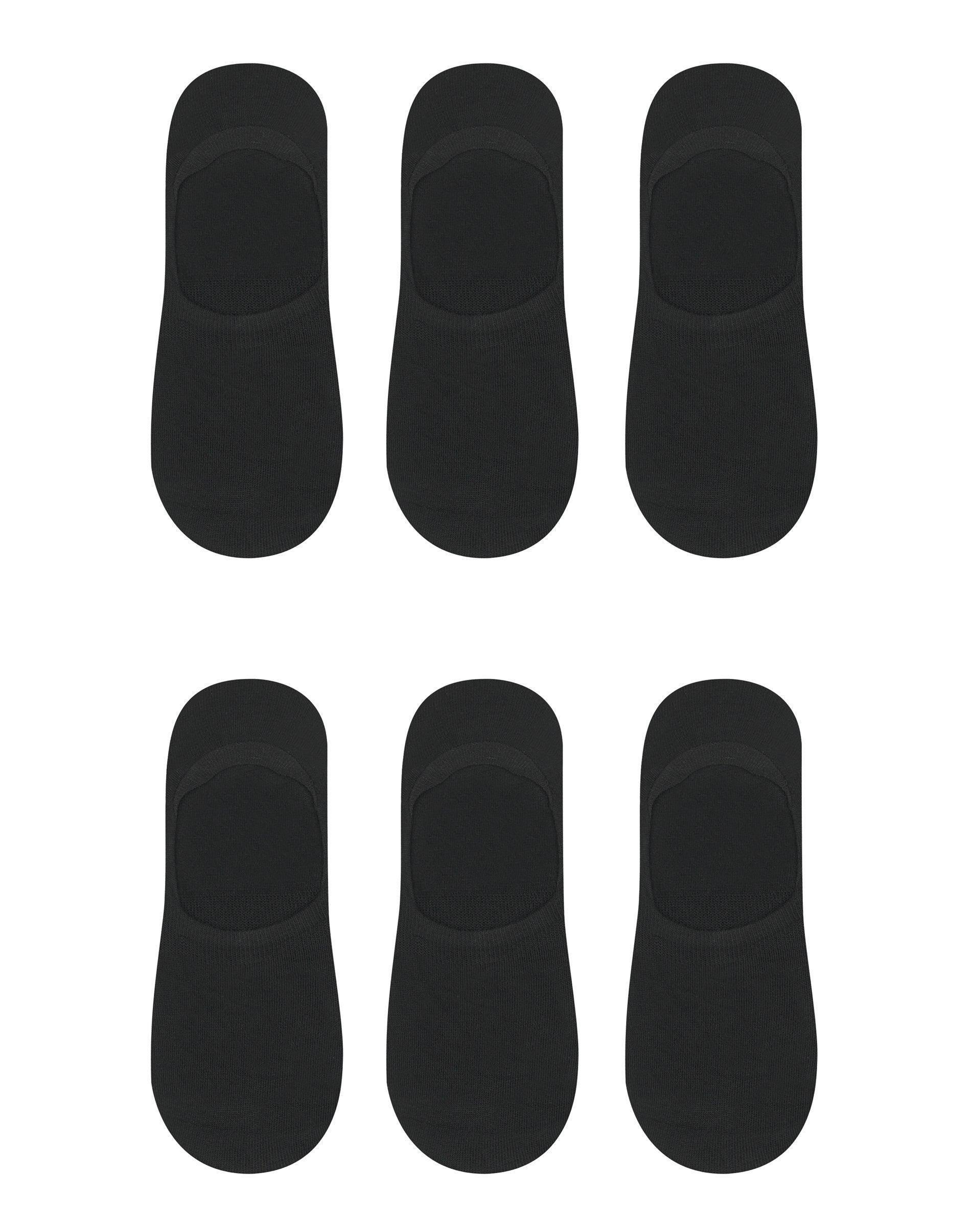 Hanes Womens Performance Invisible Liner Socks, Sneaker Cut, 6-Pairs Black 5-9 Product Image