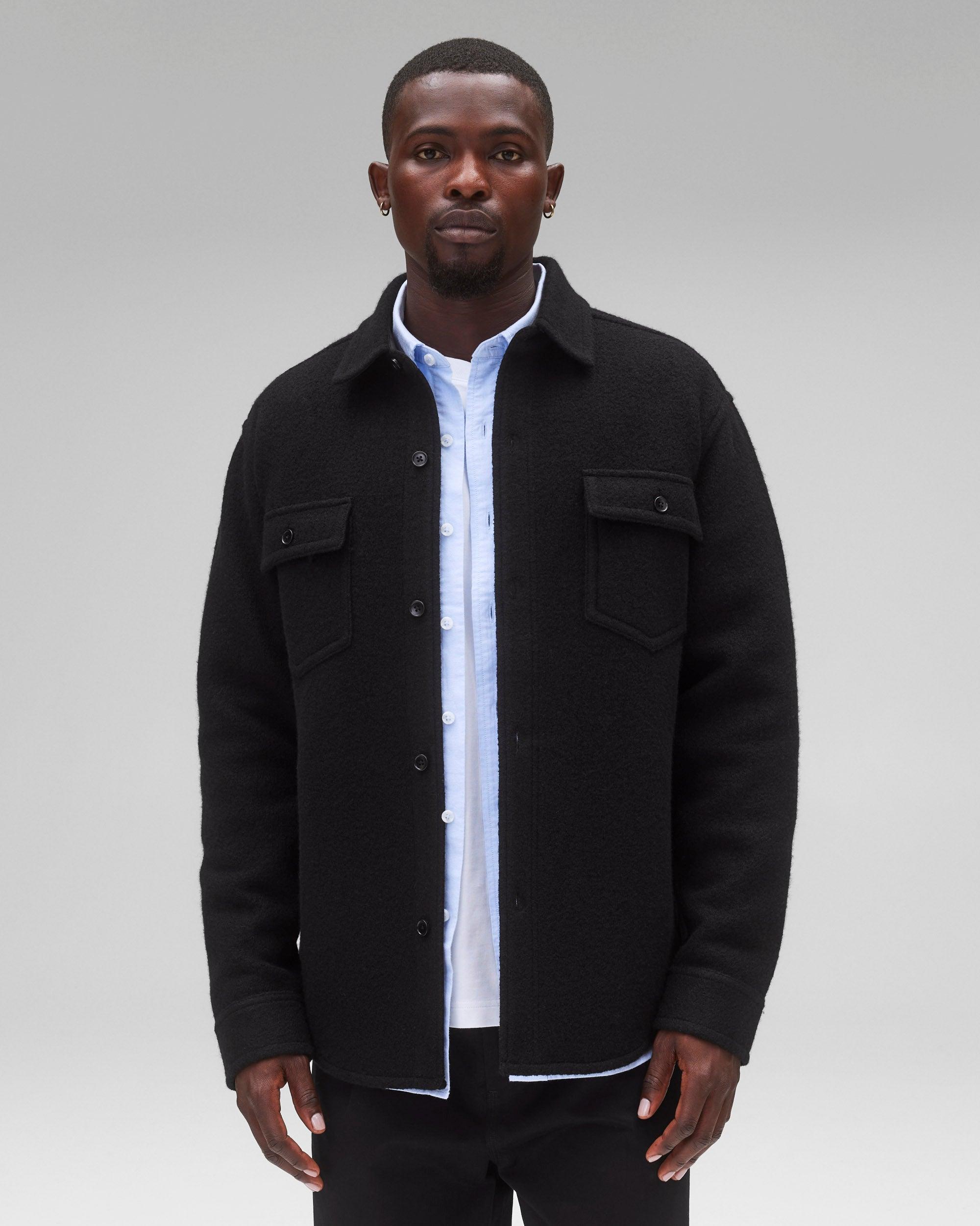 Boiled Wool Warden Overshirt Male Product Image