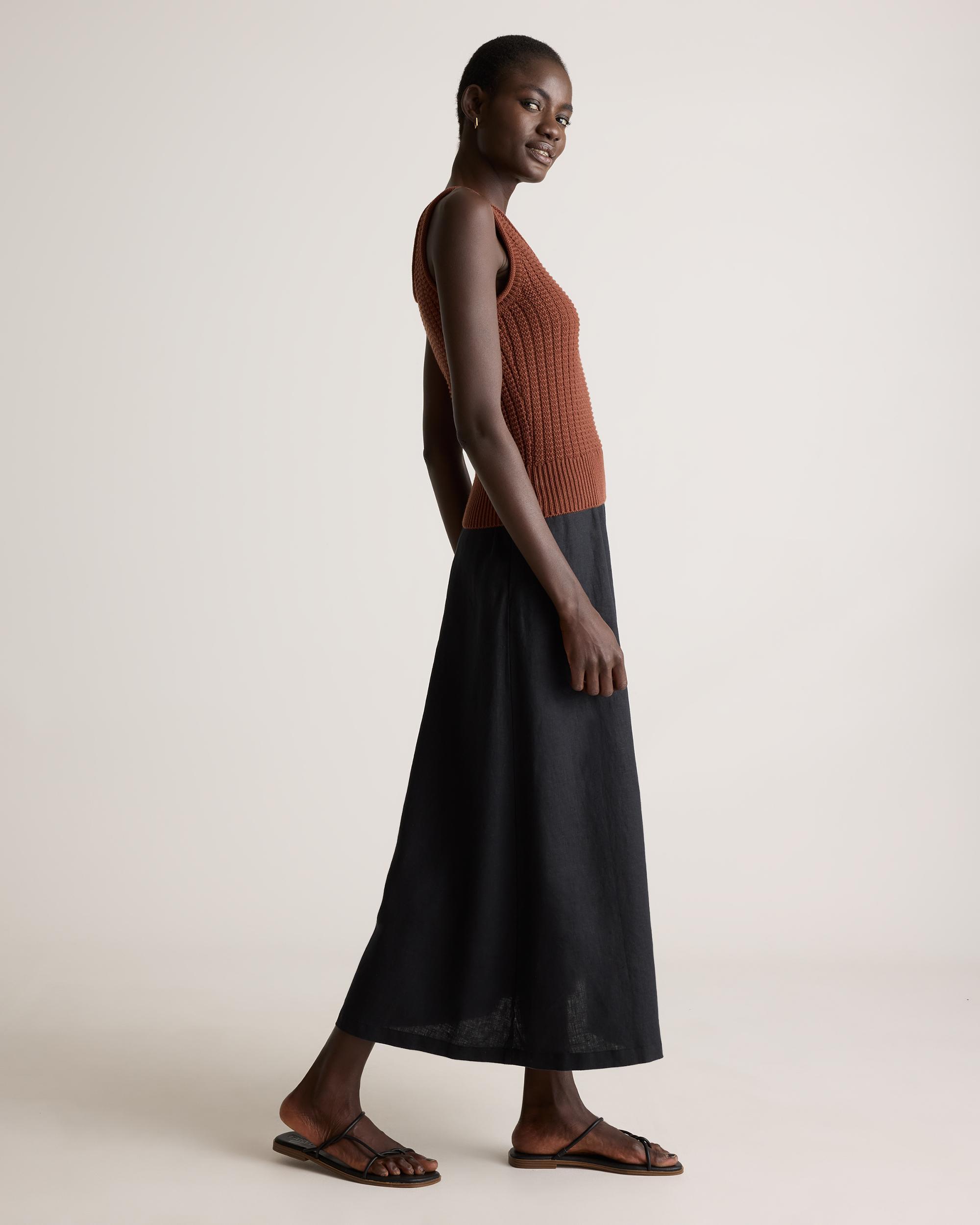 Quince | Women's Waffle Cropped Sweater Tank Top Size XS, Organic Cotton Product Image