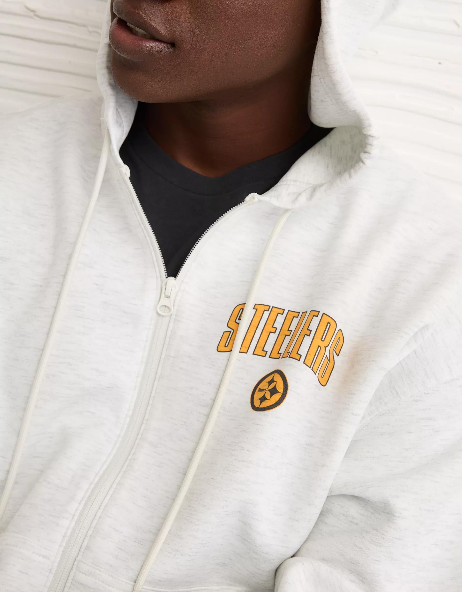 AE 24/7 NFL Pittsburgh Steelers Graphic Zip-Up Hoodie Product Image