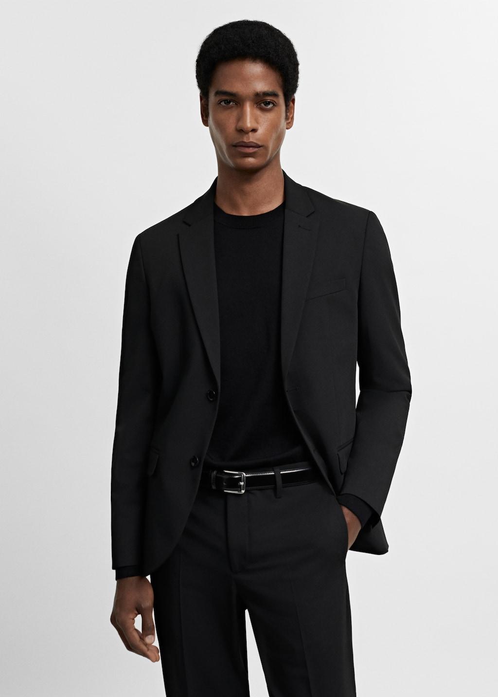 Super slim-fit suit blazer in stretch fabric - Men | MANGO USA Product Image