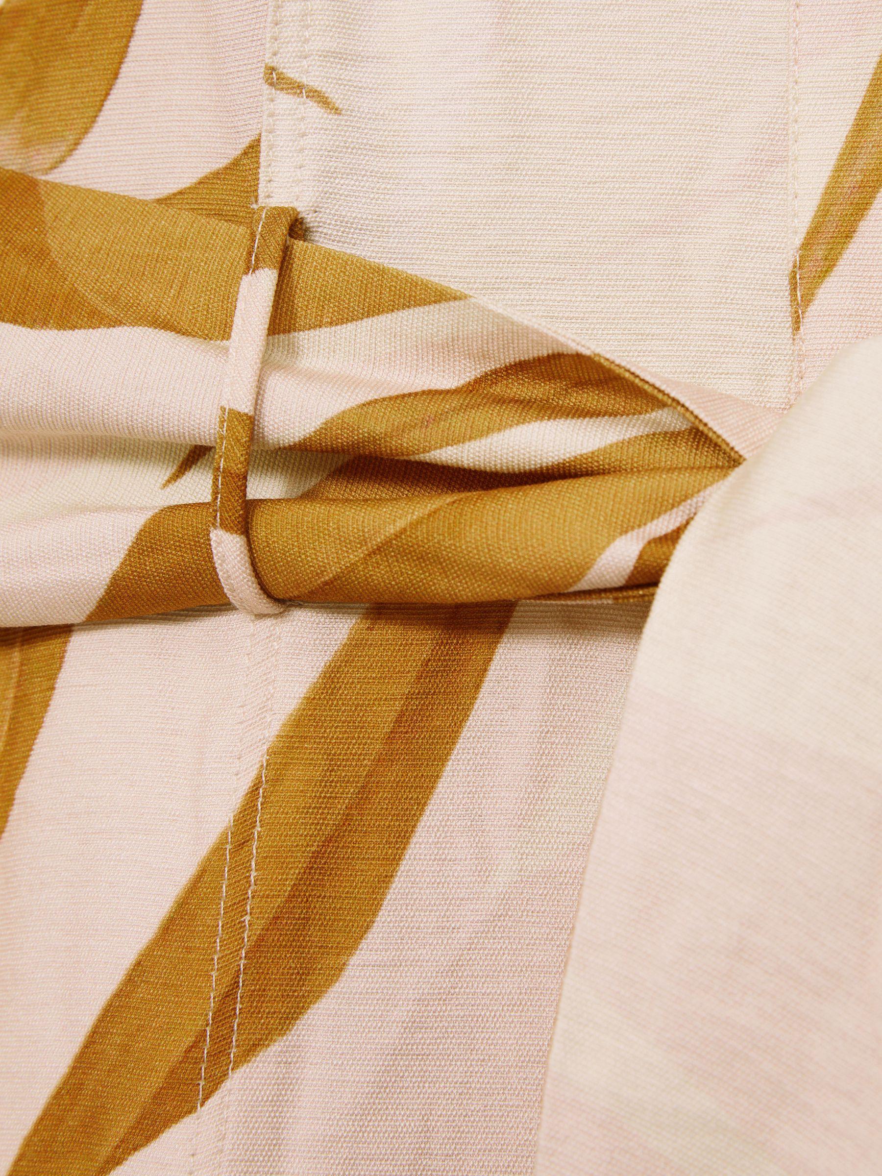 Printed Ruffle Trim Maxi Dress in Cream/Red Product Image