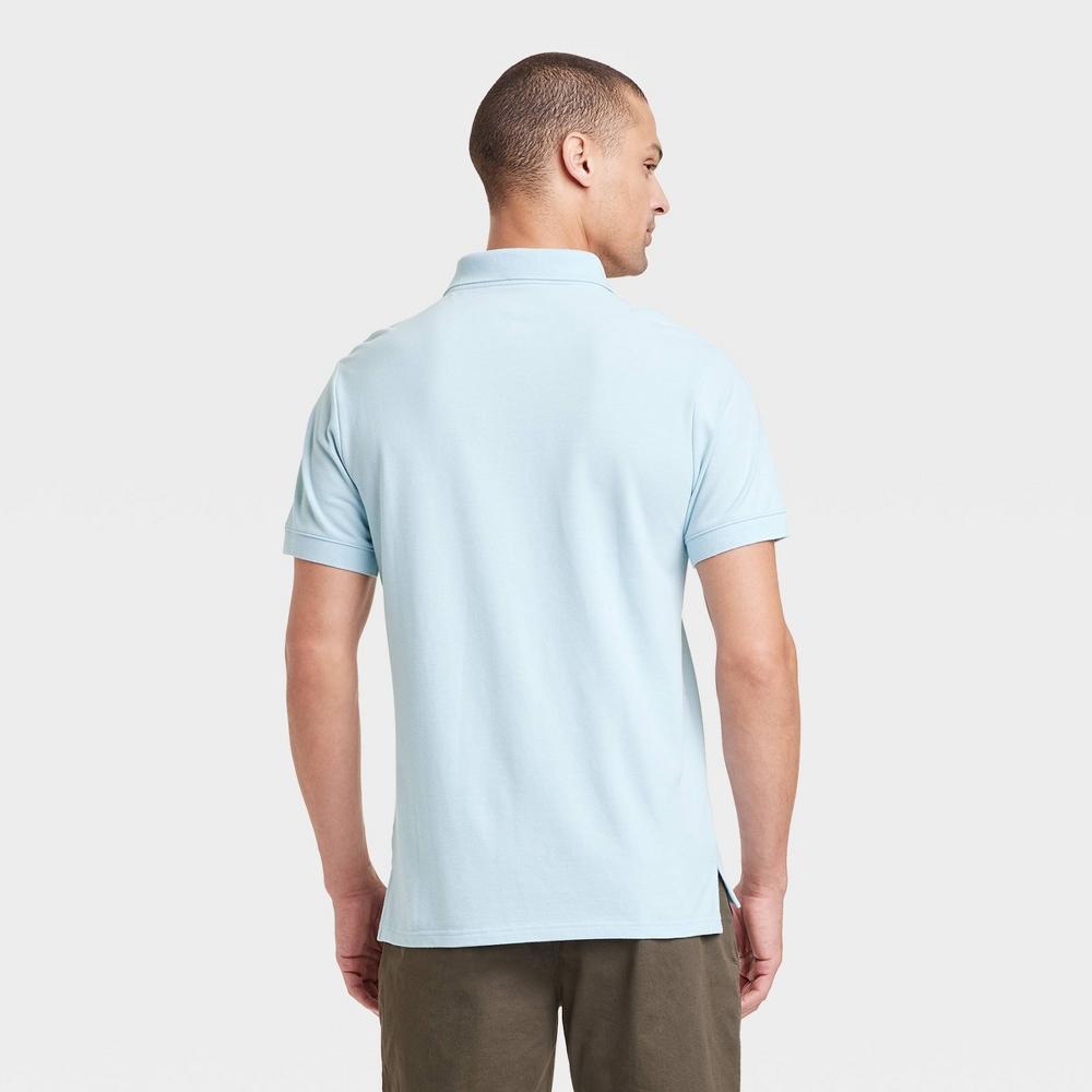 Mens Every Wear Polo Shirt - Goodfellow & Co Soft Blue XXL: Midweight, Standard Fit Product Image