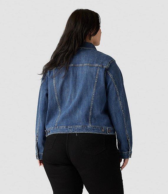 Levi's® Plus Size Point Collar Long Sleeve Original Trucker Jacket Product Image