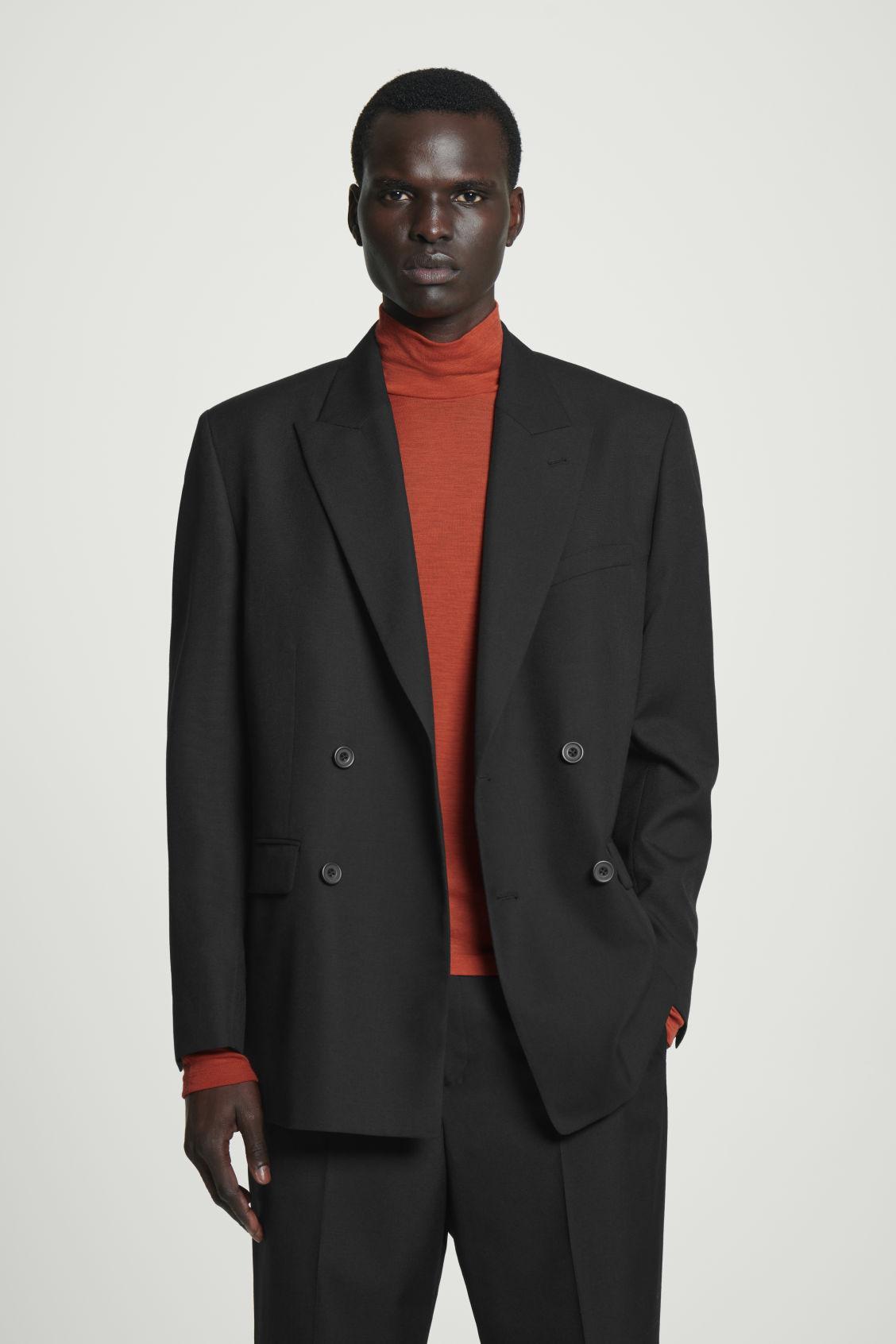 SLIM WOOL-JERSEY ROLLNECK TOP Product Image