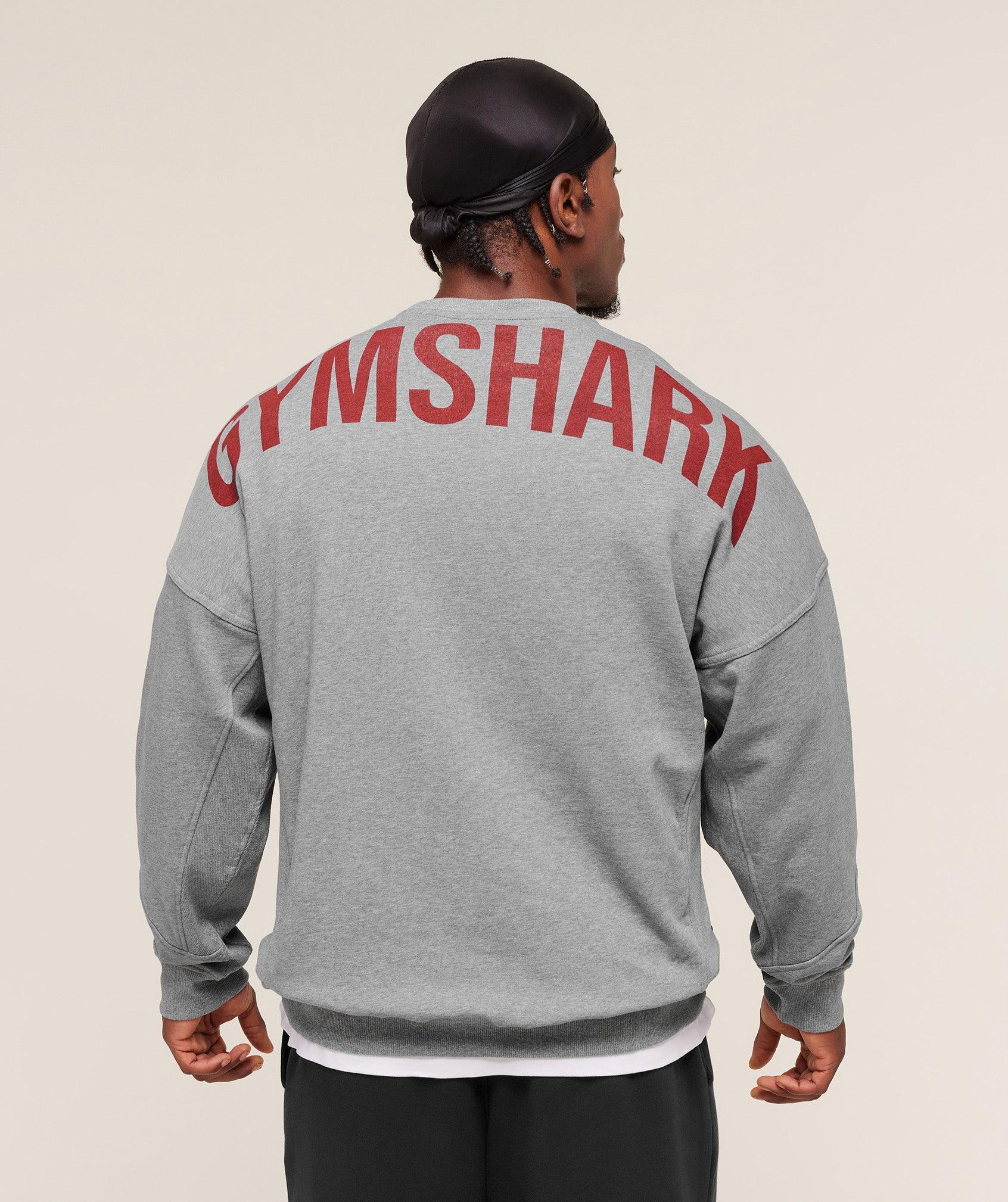 Gymshark Power Crew - Charcoal Core Marl Male Product Image