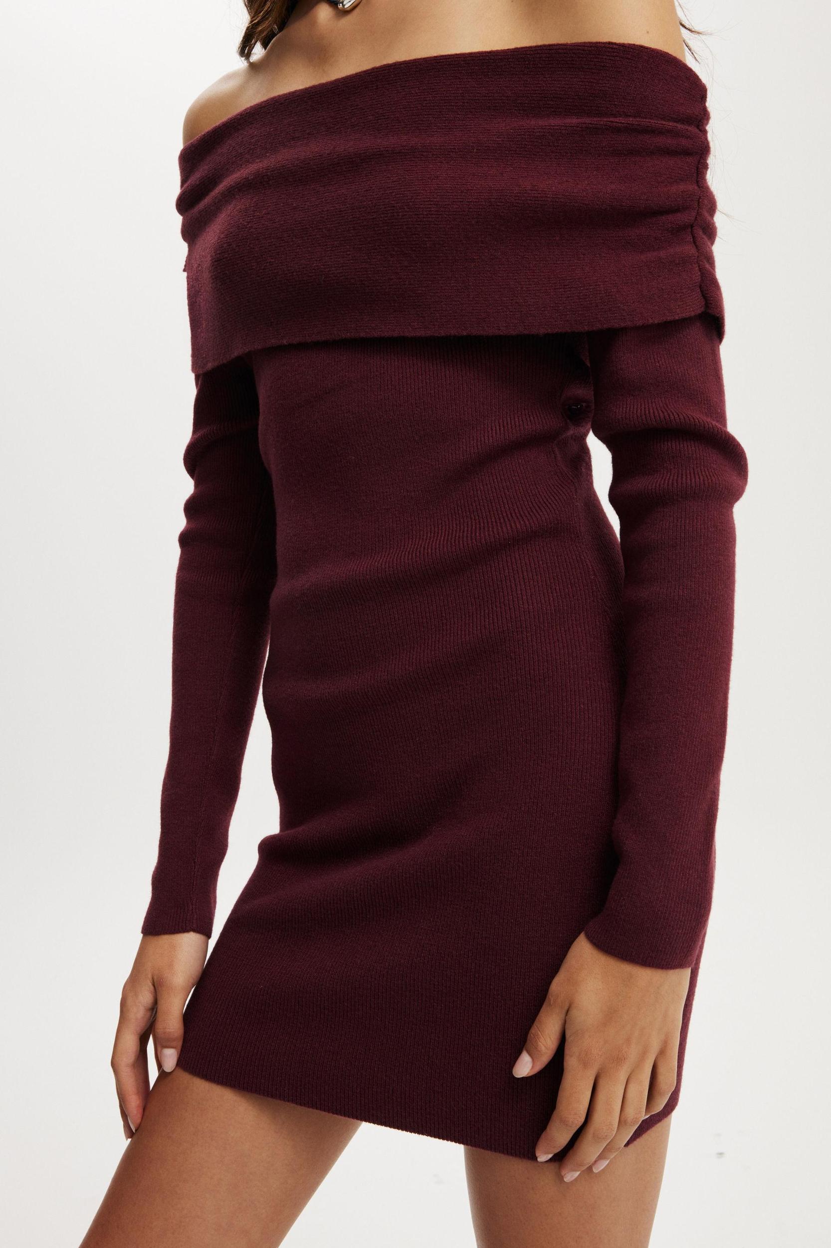Everfine Gather Off Shoulder Mini Dress Product Image