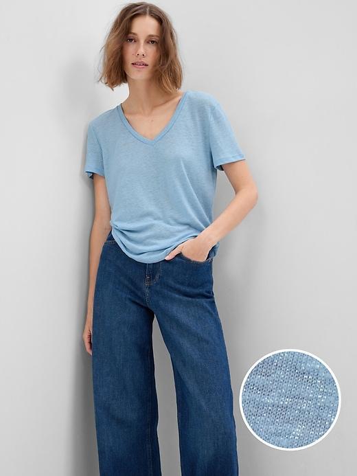 Linen-Blend T-Shirt Product Image