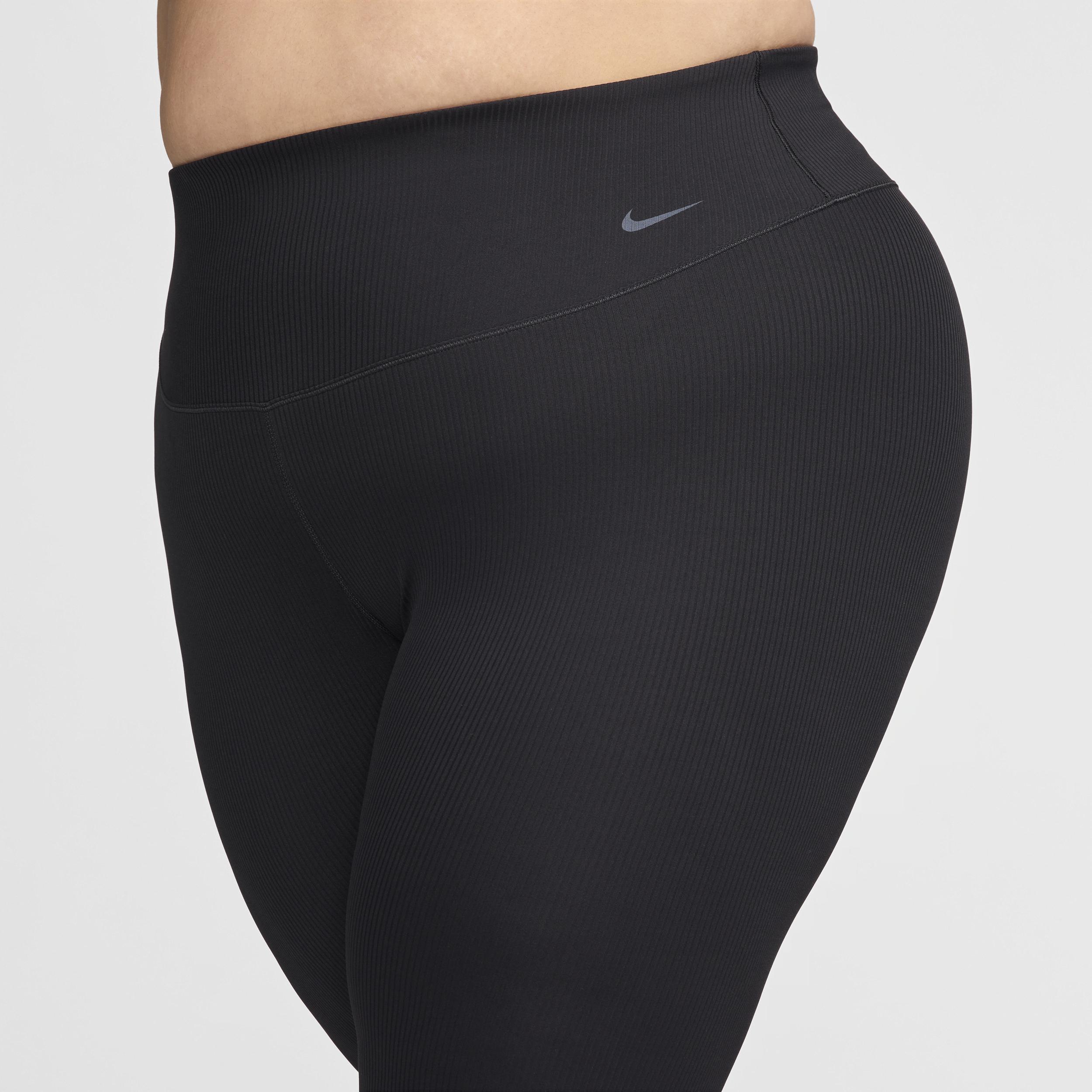 Nike Women's Zenvy Rib Gentle-Support High-Waisted 7/8 Leggings (Plus Size) Product Image