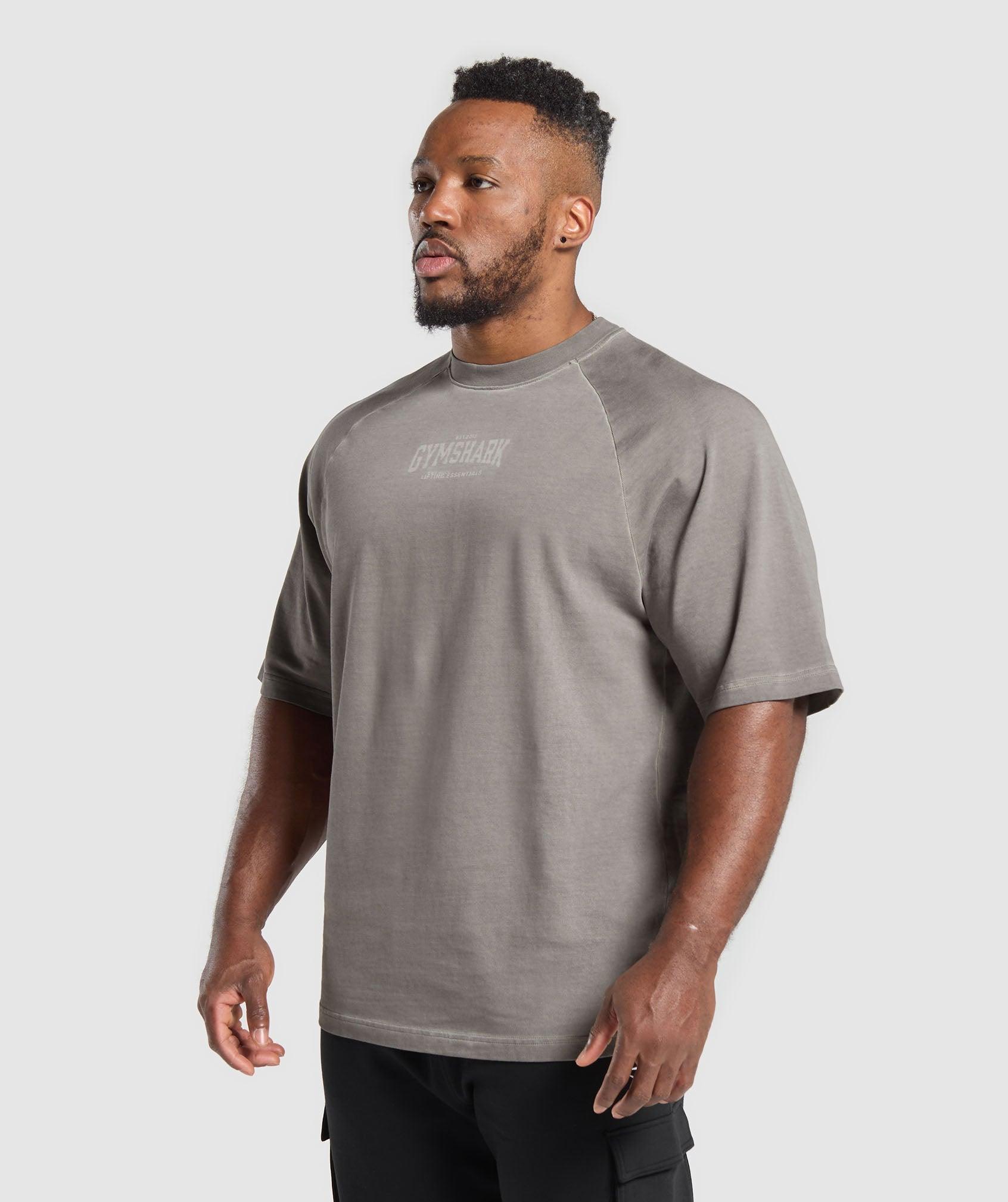 Gymshark Heavyweight T-Shirt - Metal Grey/Asphalt Grey Male Product Image