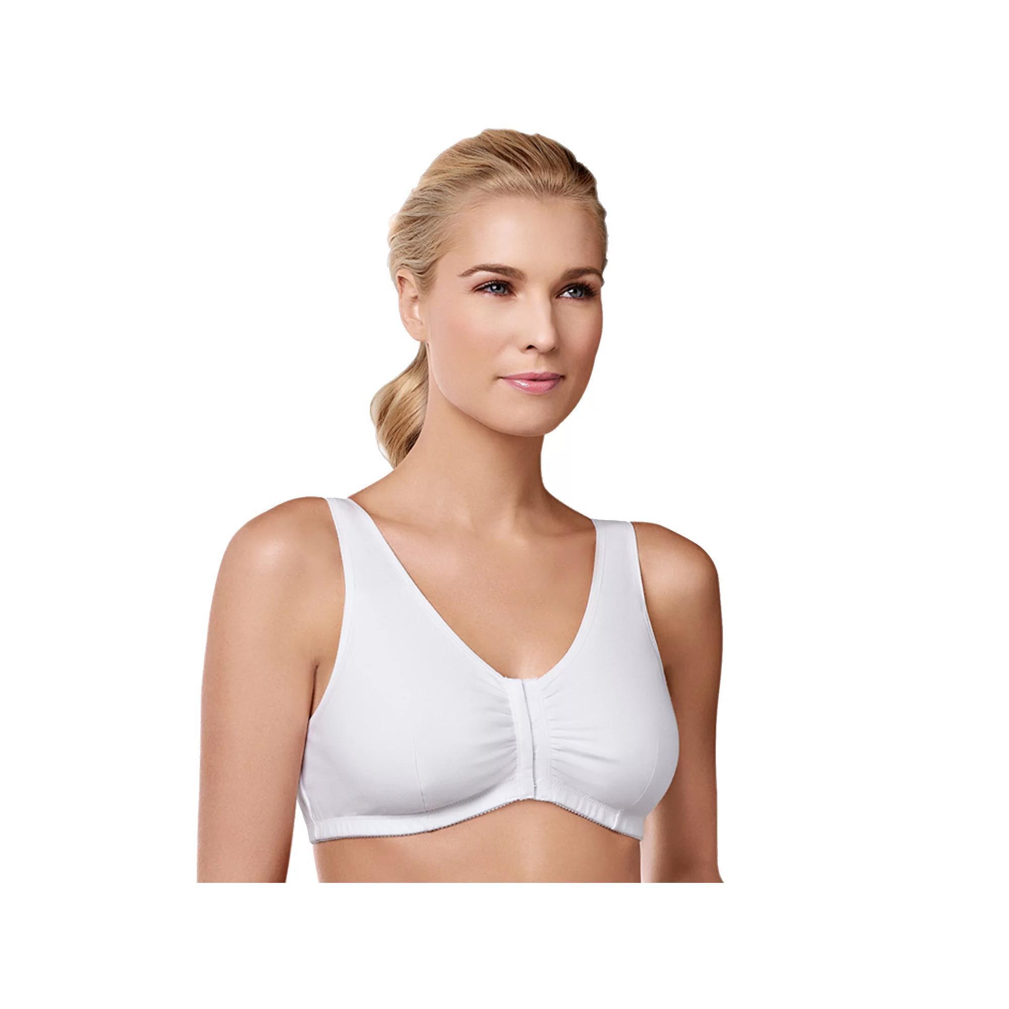 Amoena Mastectomy Bra: Frances Wireless Front Closure, Women's, Size: Small C/D, White Product Image