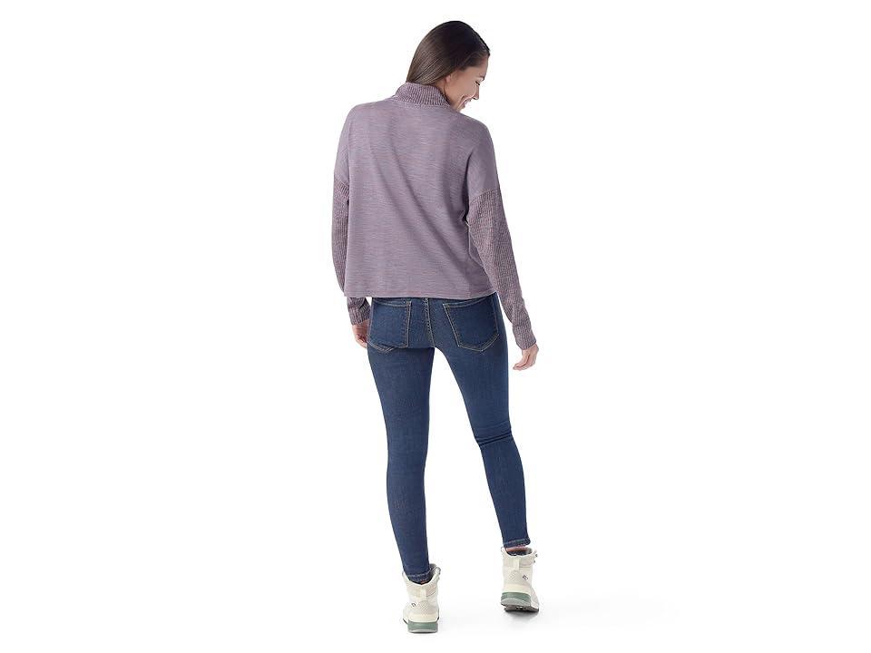 Smartwool Thermal Merino Rib Top (Chalk Violet Heather) Women's Clothing Product Image