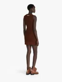 JW ANDERSON Knitted Mini Shift Dress In Brown Product Image