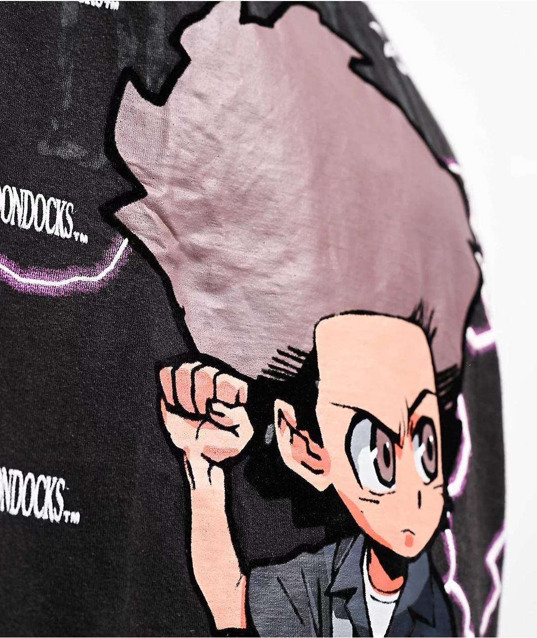 The Boondocks Huey Freeman Black Wash T-Shirt Product Image