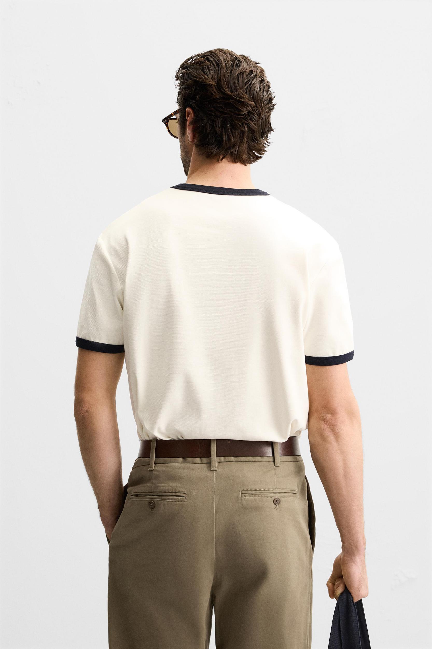 BASIC RIBBED CONTRAST T-SHIRT Product Image