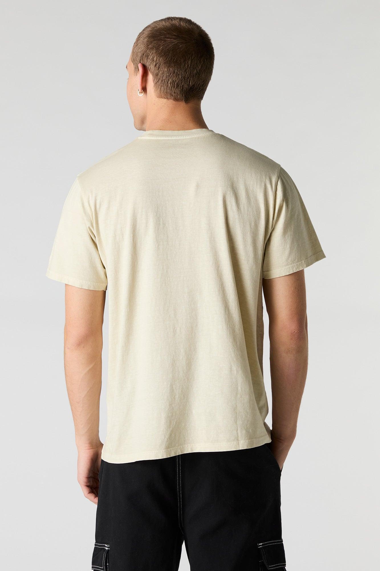 Embroidered Washed T-Shirt Male Product Image