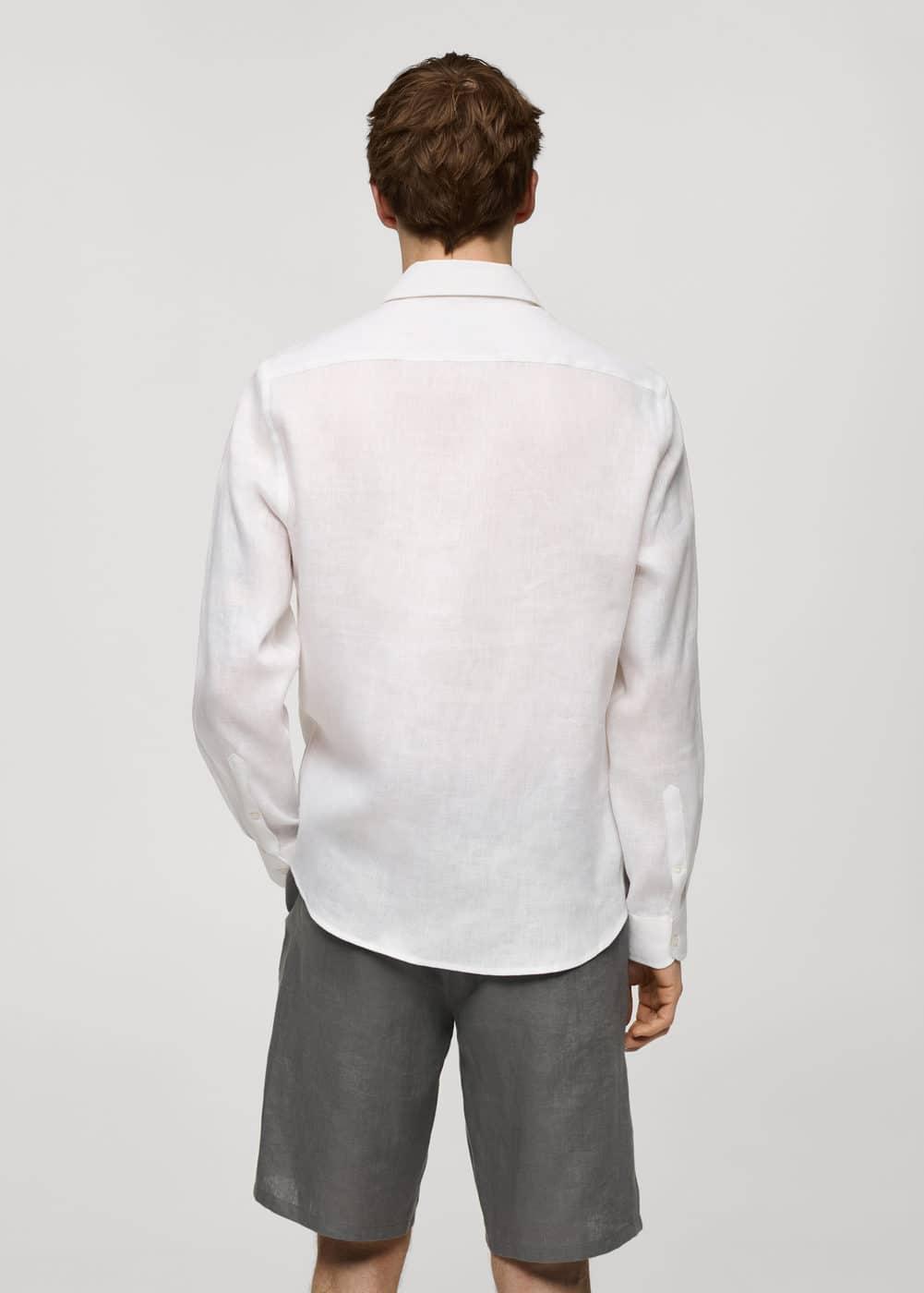 Mango Mens Linen Shirt Product Image