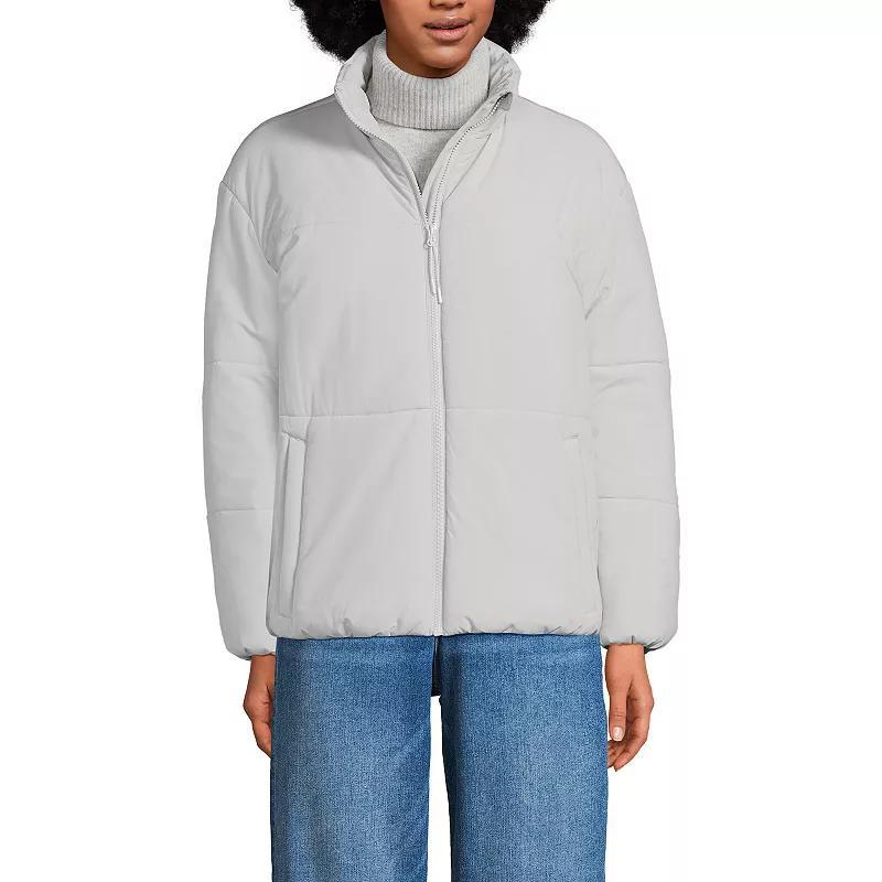 Women's Lands' End Insulated Mockneck Commuter Jacket, Size: XS, Soft Purple Product Image