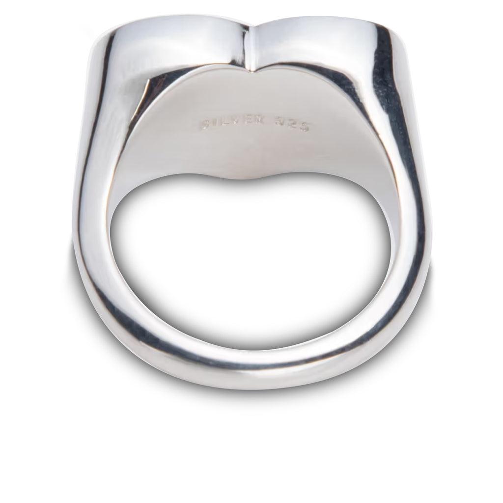 Heart Silver Ring - Red Product Image