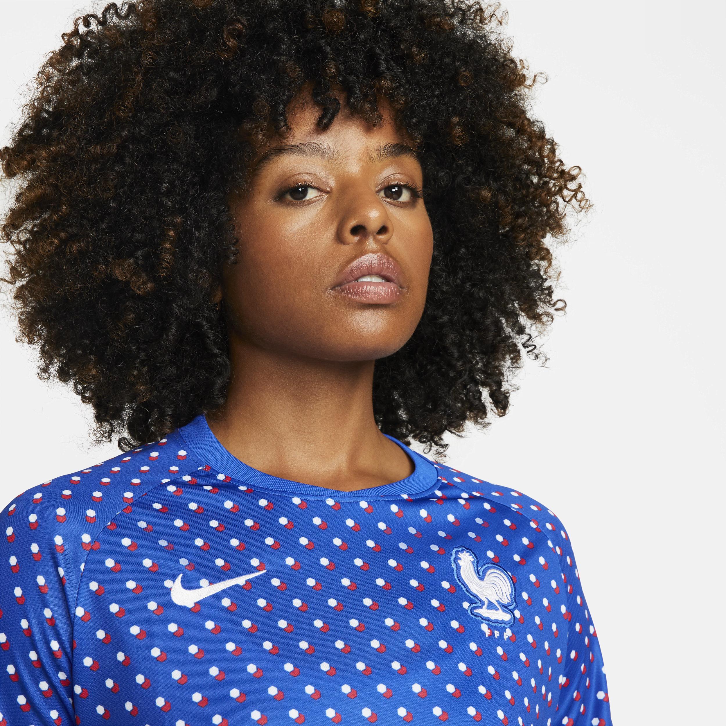 Womens Nike Blue France Womens National Team 2022/23 Away Pre-Match Performance Top - Blue Product Image