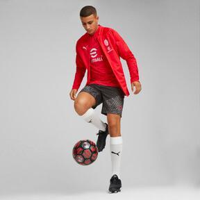 PUMA AC Milan Men's Soccer Training Jacket in For All Time Red/Feather Grey Product Image