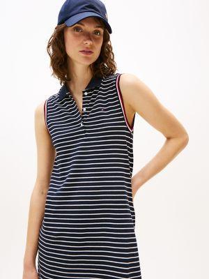 Sleeveless Stripe Polo Dress Product Image