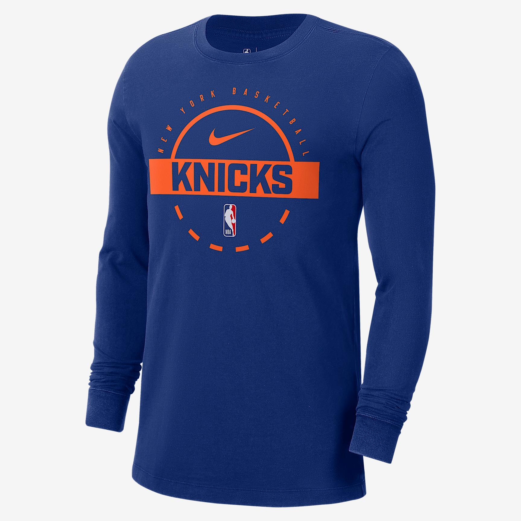 New York Knicks Men's Nike NBA Practice Long-Sleeve T-Shirt Product Image