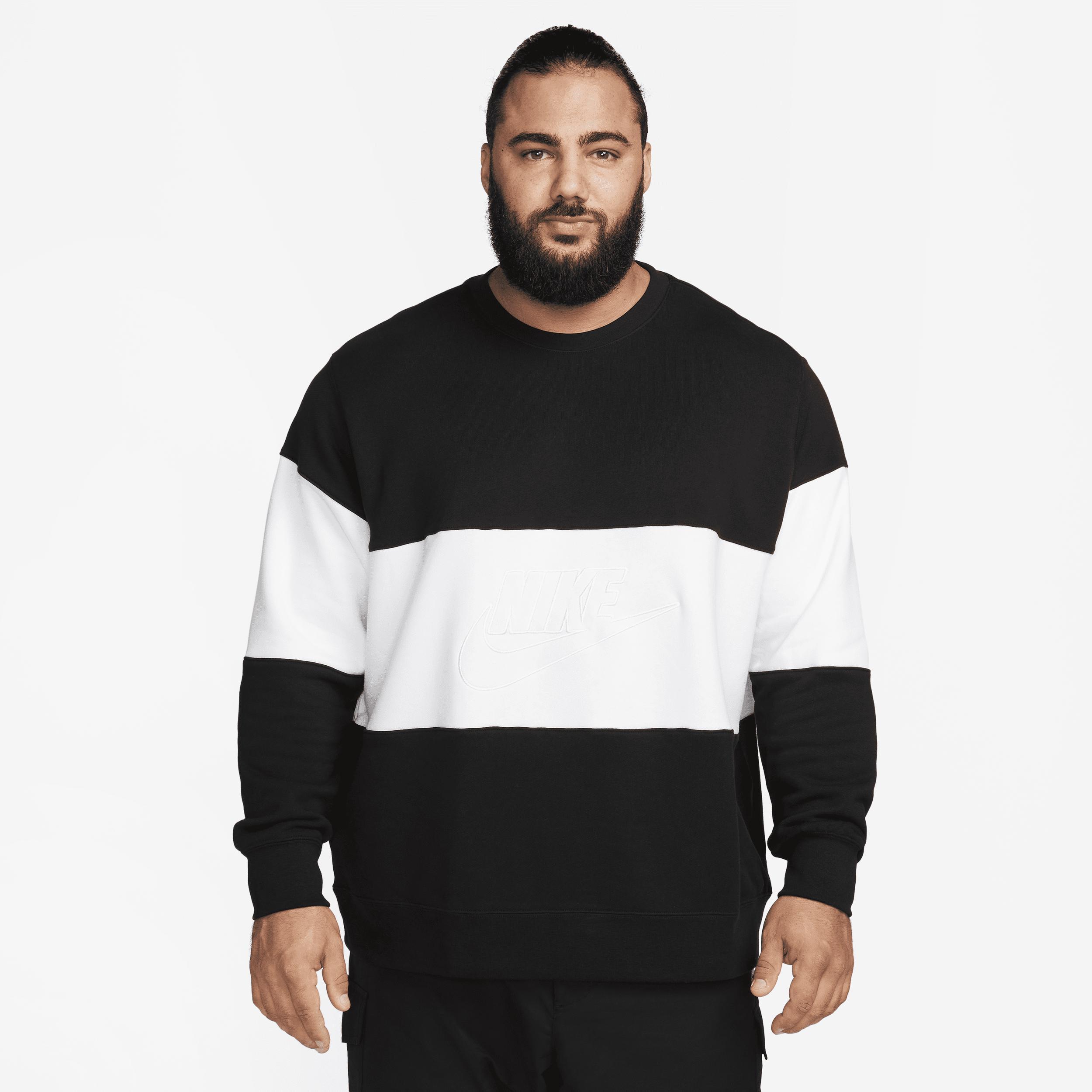 Nike Men's Club French Terry Color-Blocked Crew Product Image