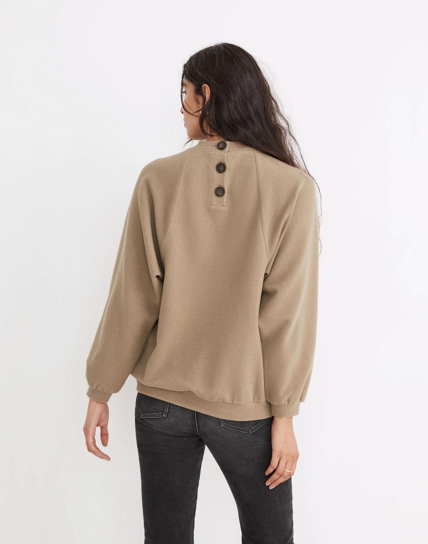 Button-Back Mockneck Top Product Image
