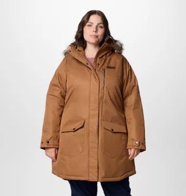 Plus Size Columbia Suttle Mountain Faux Fur Insulated Jacket, Women's, Size: 2XL, Old Stone Green Product Image