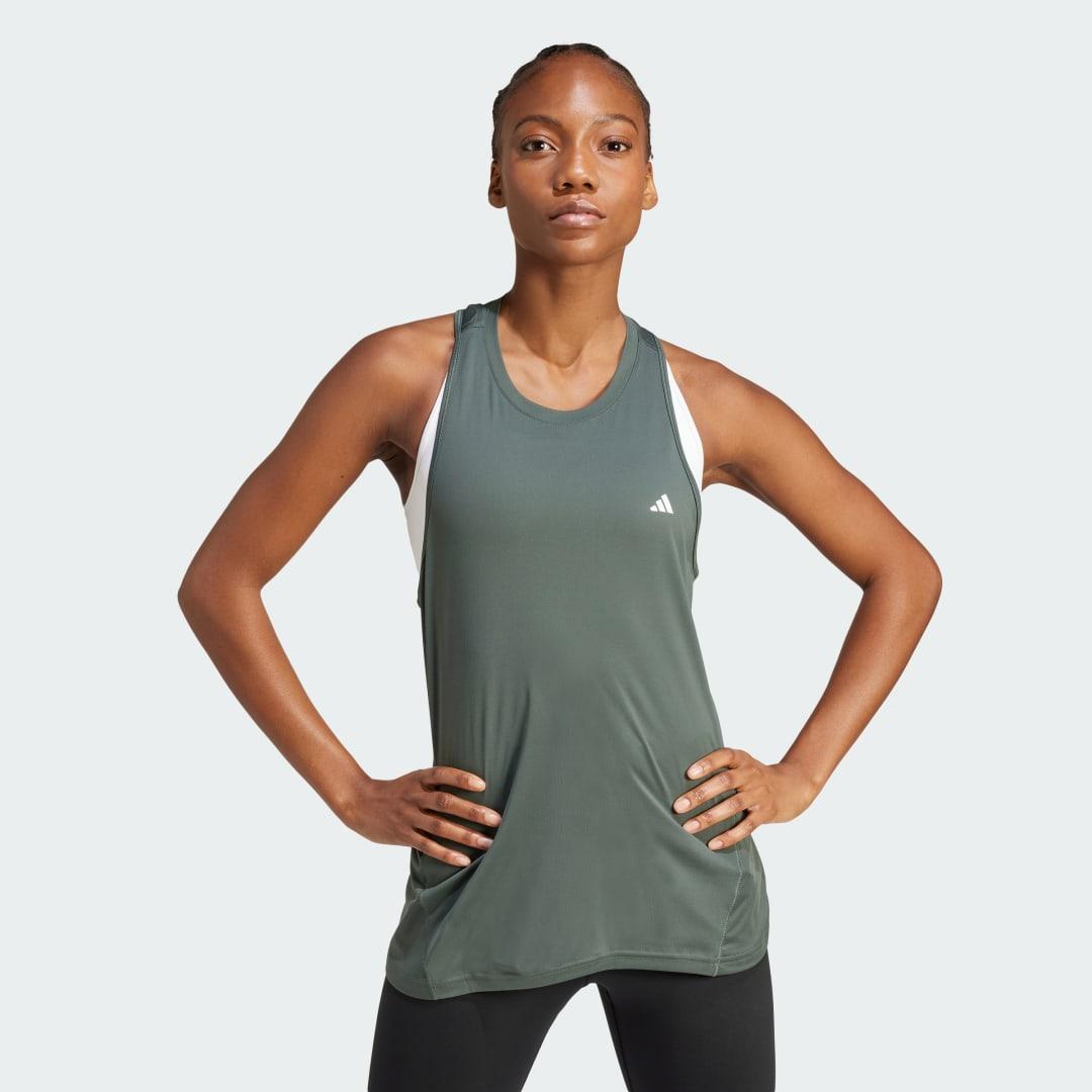 adidas Designed for Training Tank Top White L Womens Product Image