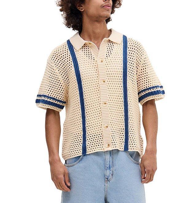 BDG Urban Outfitters Short Sleeve Knit Crochet Shirt Product Image