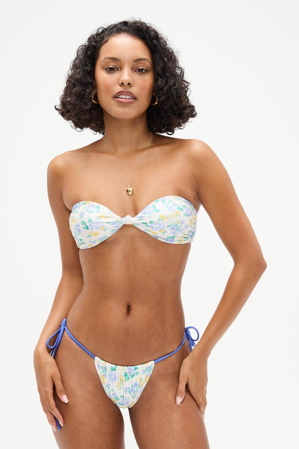 Tia Shine Skimpy Bikini Bottom - Coastal Floral Product Image