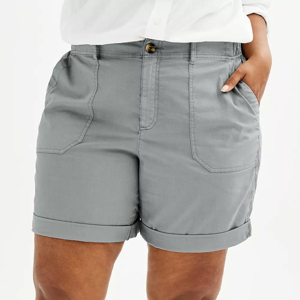 Plus Size Sonoma Goods For Life® Utility Bermuda Shorts, Women's, Size: 3XL, Purple Velvet Product Image