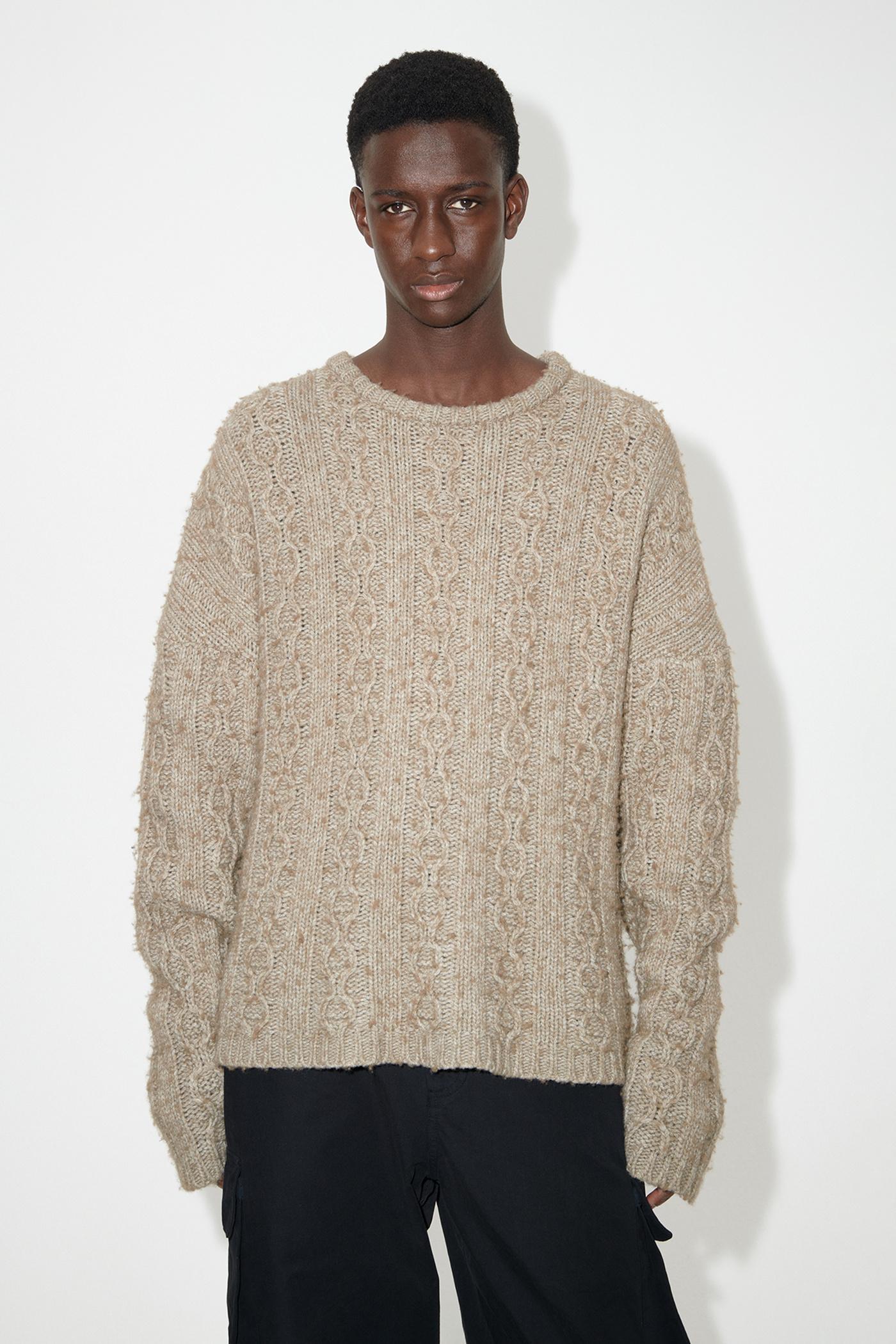 OUR LEGACY Cable-knit Jumper In Brown Product Image