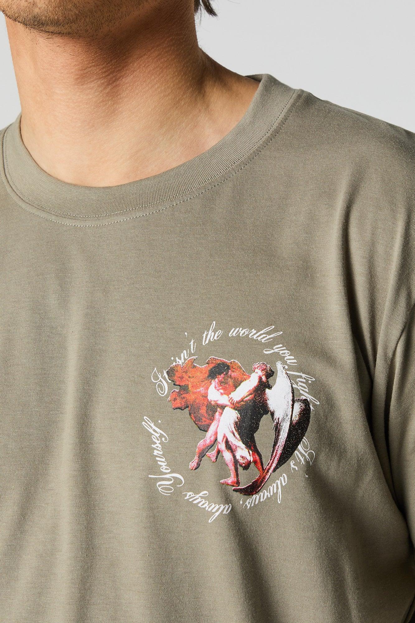 Fighting Yourself Graphic T-Shirt Male Product Image